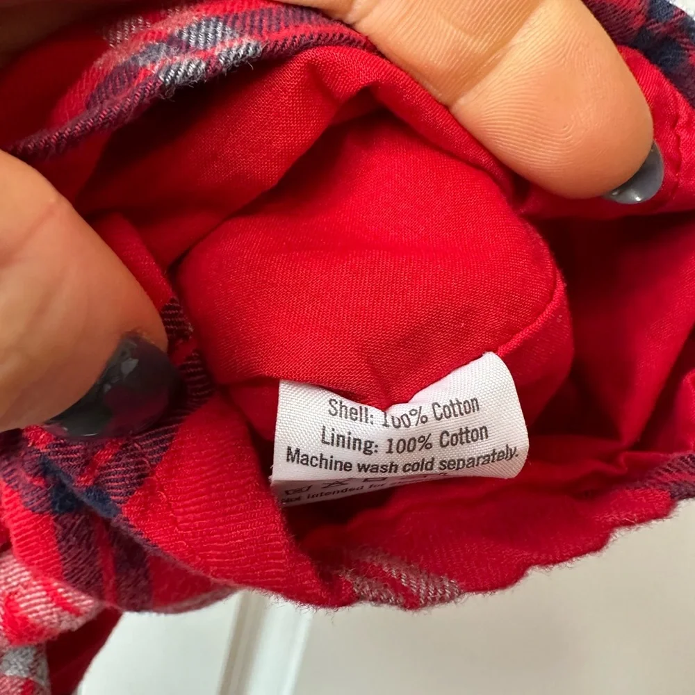 Janie & Jack Red Plaid Tartan One Piece Romper Shortalls (Size 12-18 Months)